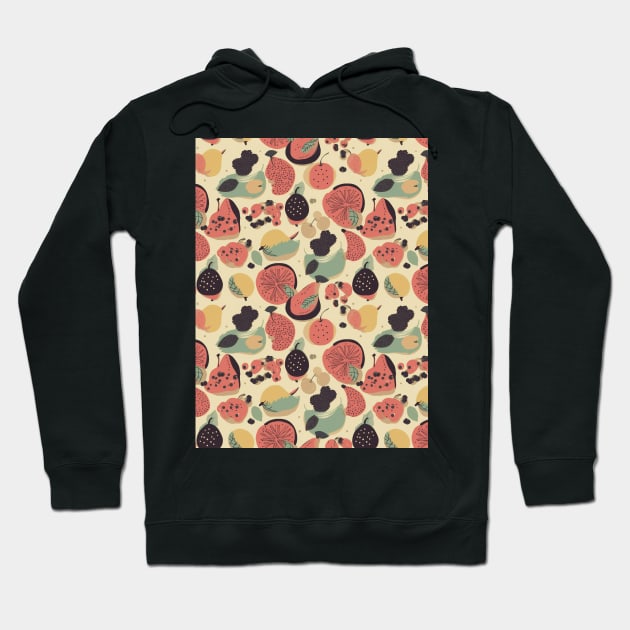Colorful Fruit Motif in Seamless Pattern V7 Hoodie by Family journey with God
